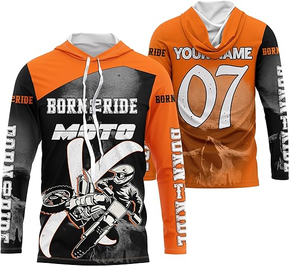 Maxcorners Motocross Born to Ride Motox Customize Name And Number 3D Shirts