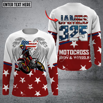 Maxcorners Personalized Name Biker Vibes Crewneck Sweatshirt