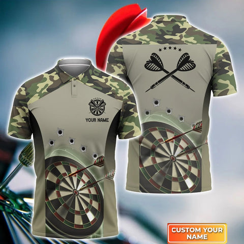 Maxcorners Dart Personalized Name Camo Darts 3D Shirt