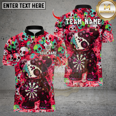 Maxcorners Scary Teddy Bear Dartboard Multicolor Customized Name, Team Name 3D Shirts