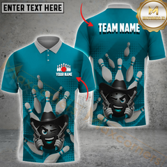 Maxcorners Bowling Cowboy Ball with Guns Multicolor Personalized 3D Shirt