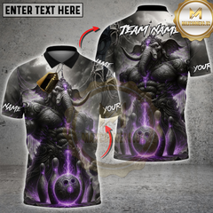 Maxcorners Bowling War Elephant Electric Multicolor Customized Name, Team Name 3D Shirts