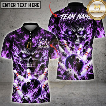 Maxcorners Bowling Ball & Dynamic Pin Motion Graphic Multicolor Customized Name, Team Name 3D Shirts