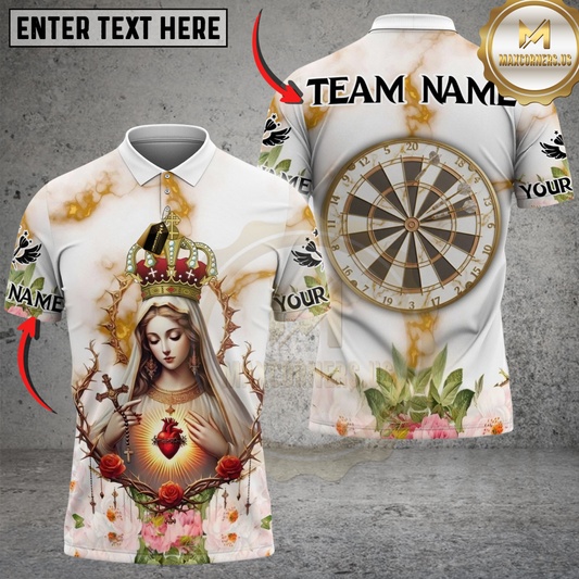 Maxcorners Darts Immaculate Heart of Mary Personalized Name Shirt