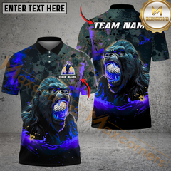 Maxcorners Raging Gorilla Golf Polo Shirt, Custom Name & Team Name 3D Shirts