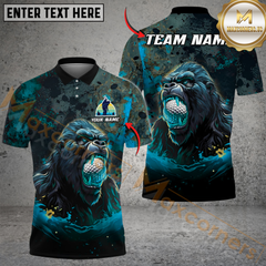 Maxcorners Raging Gorilla Golf Polo Shirt, Custom Name & Team Name 3D Shirts