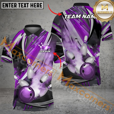 Maxcorners Dejavu Drift Bowling Jersey Multicolor Option Customized Name, Team Name 3D Polo Shirt