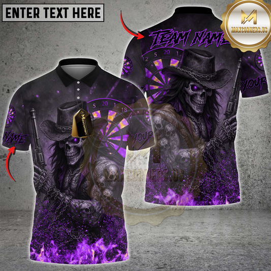 Maxcorners Darts Reaper Gunslinger Multicolor Customized Name, Team Name 3D Shirts