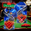 Maxcorners Pool Game Top Burning Plasma Wave Style Multicolor Customized Name 3D Shirt
