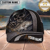 Maxcorners Fishing Dark Skull Angler with Dramatic Fishing Rod and Mysterious Scene Personalized Name 3D Cap (13 Fish Species)