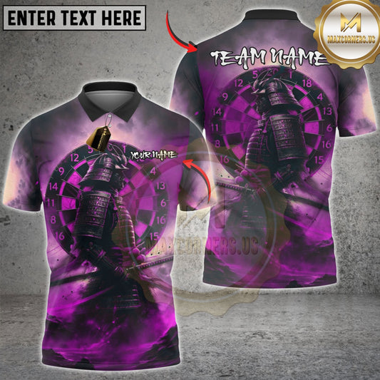 Maxcorners Darts Samurai Smoke Dartboard Multicolor Customized Name, Team Name 3D Shirts