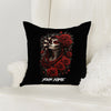 Maxcorners Darts Gothic Skull Lady Red Roses Multicolor Customized Name 3D Pillow