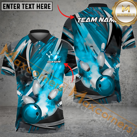 Maxcorners Dejavu Drift Bowling Jersey Multicolor Option Customized Name, Team Name 3D Polo Shirt