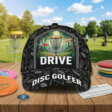 Maxcorners Disc Golf Forest Drive Chain Basket Personalized Name 3D Cap LM3009
