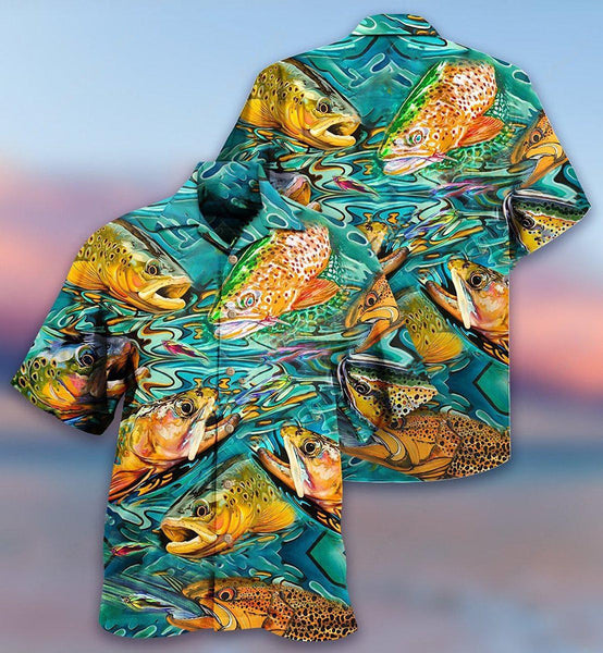 Maxcorners Fishing Fish Lover Water Hawaiian Shirt