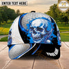 Maxcorners Golf Skull Moon Ball Artwork Personalized Name 3D Classic Cap