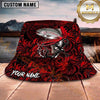 Maxcorners Fishing Epic Sunset Fishing Skull Design Personalized Name 3D Bucket Hat (13 Fish Species)