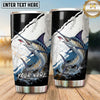 Maxcorners Fishing Tumbler Black White Lightning Crack Design Personalized Name Tumbler (13 Species)