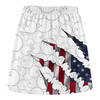 Maxcorners Customized Bowling Trouser Skirts With Shorts Underneath, Bowling American Flag Scratches Skorts With Pockets