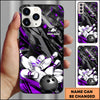 Maxcorners Bowling Black Dynamic Strike Pins Multicolor Personalized Name 3D Phone Case