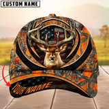 Maxcorners Premium The Best Of Flag Deer Arc Hunting Camouflage Pattern Multicolor Personalized Name 3D Cap