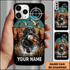 Maxcorners Duck Hunting Golden Retriever Camo Target Duck Hunter Personalized Name 3D Phone Case - Black Labrador Retriever - Mallard