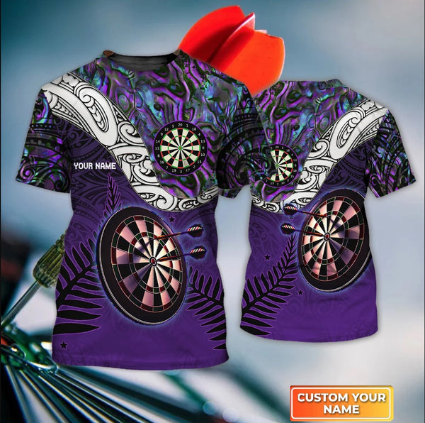 Maxcorners Dart Personalized Name Tattoo Maori Darts 3D Shirt