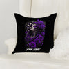 Maxcorners Darts Gothic Skull Lady Red Roses Multicolor Customized Name 3D Pillow