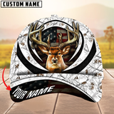 Maxcorners Premium The Best Of Flag Deer Arc Hunting Camouflage Pattern Multicolor Personalized Name 3D Cap