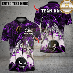 Maxcorners Bowling Angry Pins Multioptions Personalized Name, Team Name Unisex 3D Shirts
