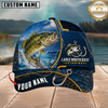 Maxcorners Fishing Hook Denim Personalized Name 3D Cap