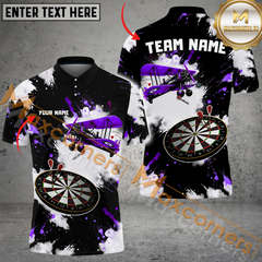 Maxcorners Darts DartBoard Biplane Paint Mutilcolor Options Personalized Name, Team Name 3D Polo Shirt