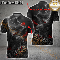 Maxcorners Eagle Thunder Lightning Darts Jersey Multicolor Option Customized Name, Team Name 3D Polo Shirt