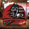 Maxcorners Golf American Flag Golfer Swing Personalized Name 3D Cap