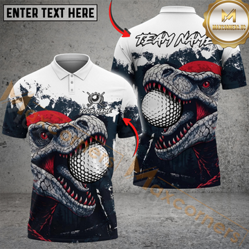 Maxcorners Savage Raptor Golf Polo Customized Name, Team Name 3D Shirts