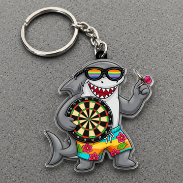 Maxcorners Darts Tropical Shark 3D Keychain And Ornament