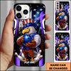 Maxcorners Bowling Patriotic Eagle Player Multicolor Personalized Name 3D Phone Case