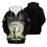 Maxcorners Custom Elite Golfer Golf Polo Shirt, Gift For Golfers, Mens Golf Gift