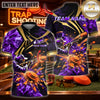 Maxcorners Trap Shooting Shotgun & Explosive Clay Target Graphic Multicolor Customized Name, Team Name 3D Shirts