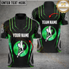 Maxcorners Billiards Player Multicolor Personalized Name, Team Name 3D Polo Shirt