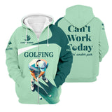 Maxcorners Can't Work Today Feelin Under Par Custom Men's Golf Polo Shirt, Funny Golf Shirt, Gift For Golfers