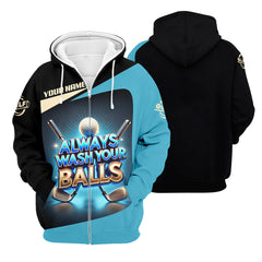 Maxcorners Always Wash Your Balls Custom Golf Shirts, Mens Golf Gift, Funny Golf Shirt