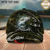 Maxcorners Fishing Camouflage Water Splash Rod Reel Personalized 3D Cap (12 Fish Species)