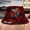 Maxcorners Fishing Epic Sunset Fishing Skull Design Personalized Name 3D Bucket Hat (13 Fish Species)