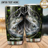 Maxcorners Fishing Tumbler Green Storm Lightning Forest Design Personalized Name Tumbler (13 Species)