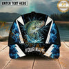 Maxcorners Fishing Thunder Hex Storm Personalized Name 3D Cap (12 Fish Species)