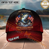 Maxcorners Fishing Patriotic United States Angler Personalized Name 3D Cap (12 Fish Species)