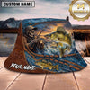 Maxcorners Fishing Lightning Storm Fishing Scene with Dramatic Effect Personalized Name 3D Bucket Hat (13 Fish Species)