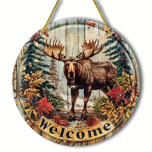 Maxcorners Vintage Moose Hunting Wooden Sign