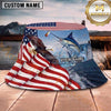 Maxcorners Fishing Epic Sunset Skeleton Angler with Dramatic Scene Personalized Name 3D Bucket Hat (13 Fish Species)